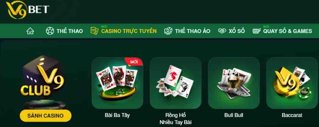 V9Bet khẳng định tên tuổi bằng thực lực và uy tín